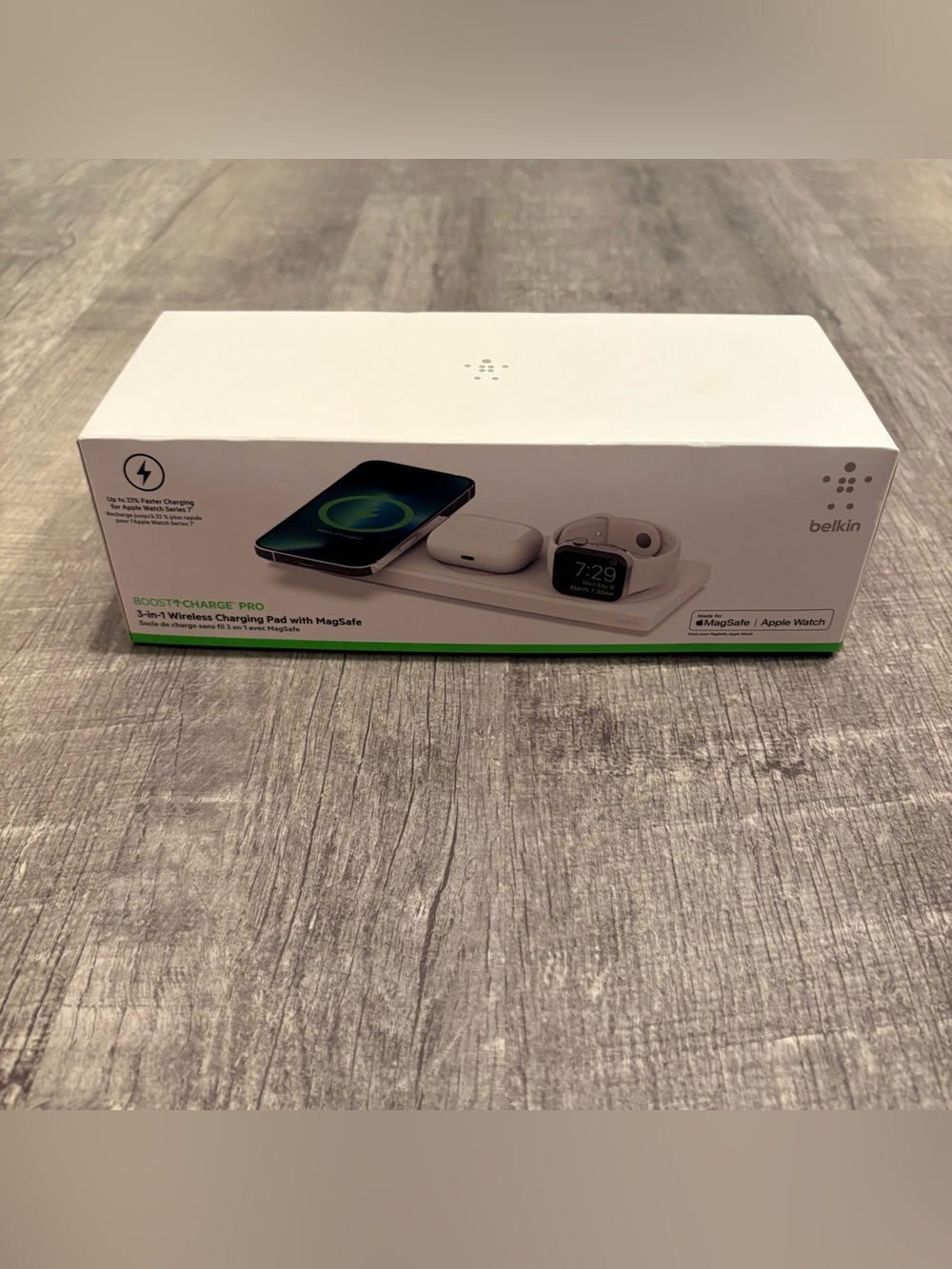 Belkin WIZ016 BoostCharge Pro 3in1 MagSafe Charger Pad New Sealed Wireless